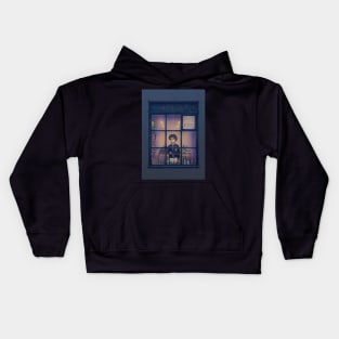 Black Books window Kids Hoodie